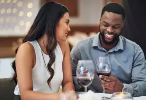 couple drinking wine